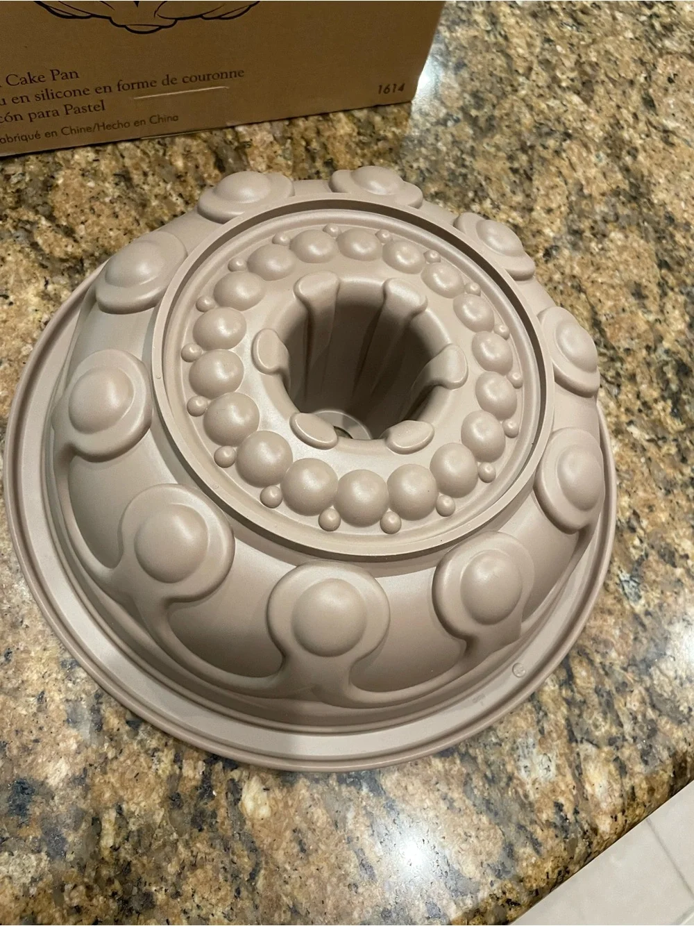 The Pampered Chef Silicone Bundt Pan in Beige